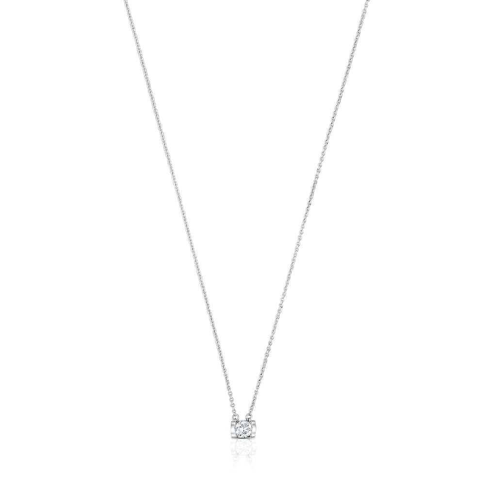 Gargantilla de platino con diamante talla brillante creado en laboratorio 0,25 ct Sweet Diamonds LGD image number 0
