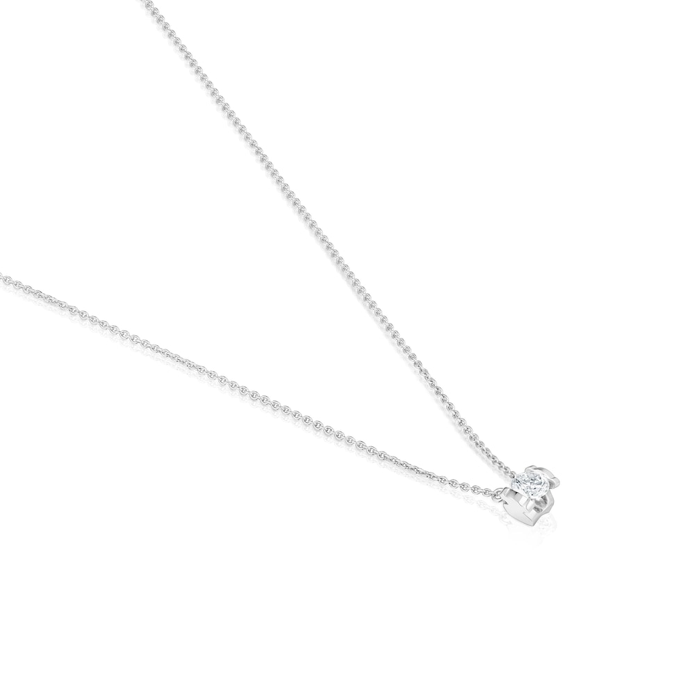 Gargantilla de platino con diamante talla brillante creado en laboratorio 0,25 ct Sweet Diamonds LGD image number 2