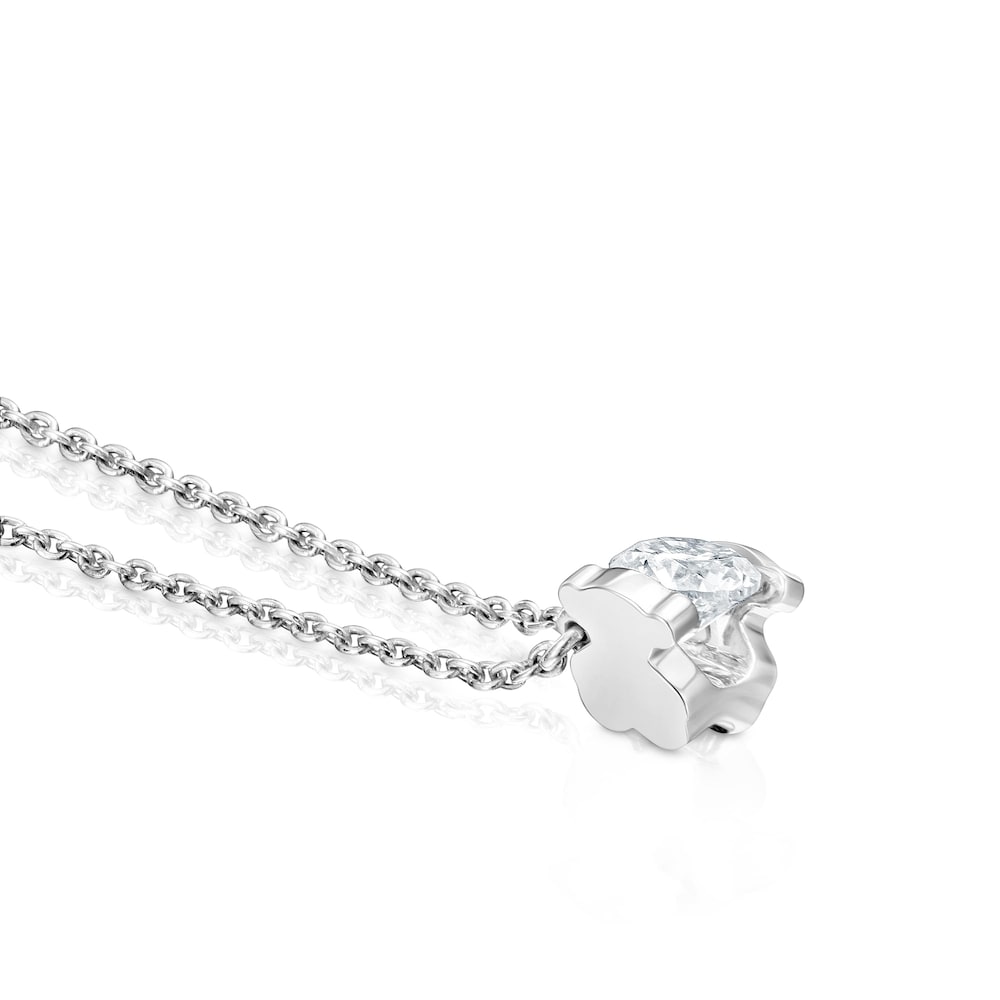 Gargantilla de platino con diamante talla brillante creado en laboratorio 0,25 ct Sweet Diamonds LGD image number 3