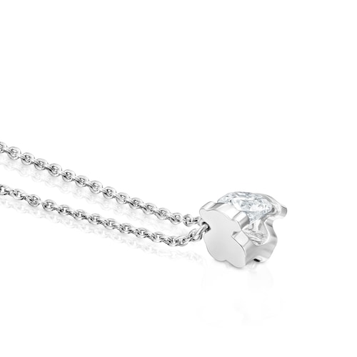 Gargantilla de platino con diamante talla brillante creado en laboratorio 0,25 ct Sweet Diamonds LGD