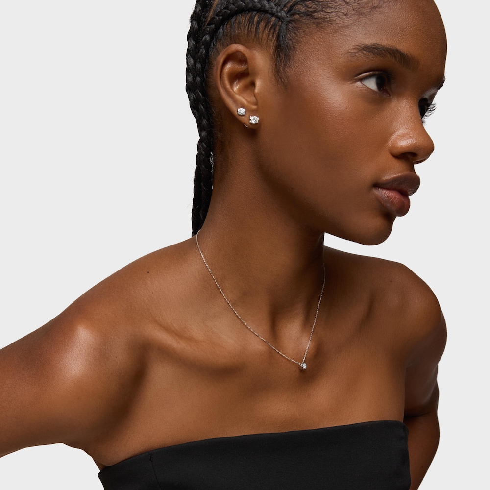 Gargantilla de platino con diamante talla brillante creado en laboratorio 0,25 ct Sweet Diamonds LGD