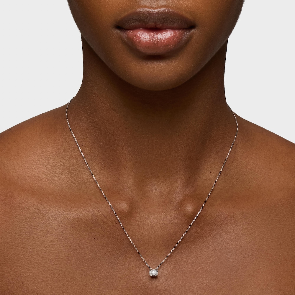 Gargantilla de platino con diamante talla brillante creado en laboratorio 0,25 ct Sweet Diamonds LGD