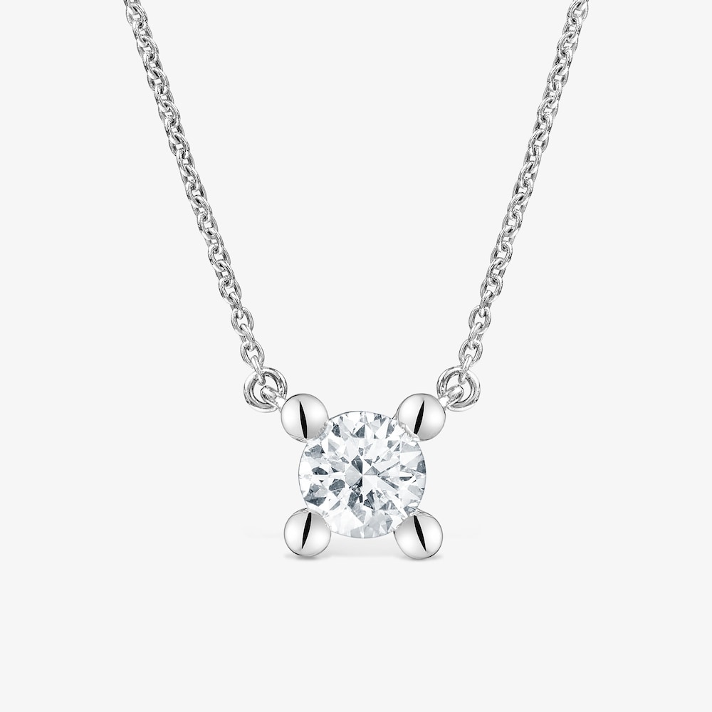 Platinov&yacute; Priliehav&yacute; n&aacute;hrdeln&iacute;k s 0,50&nbsp;kt syntetick&yacute;m diamantom TOUS Shine LGD