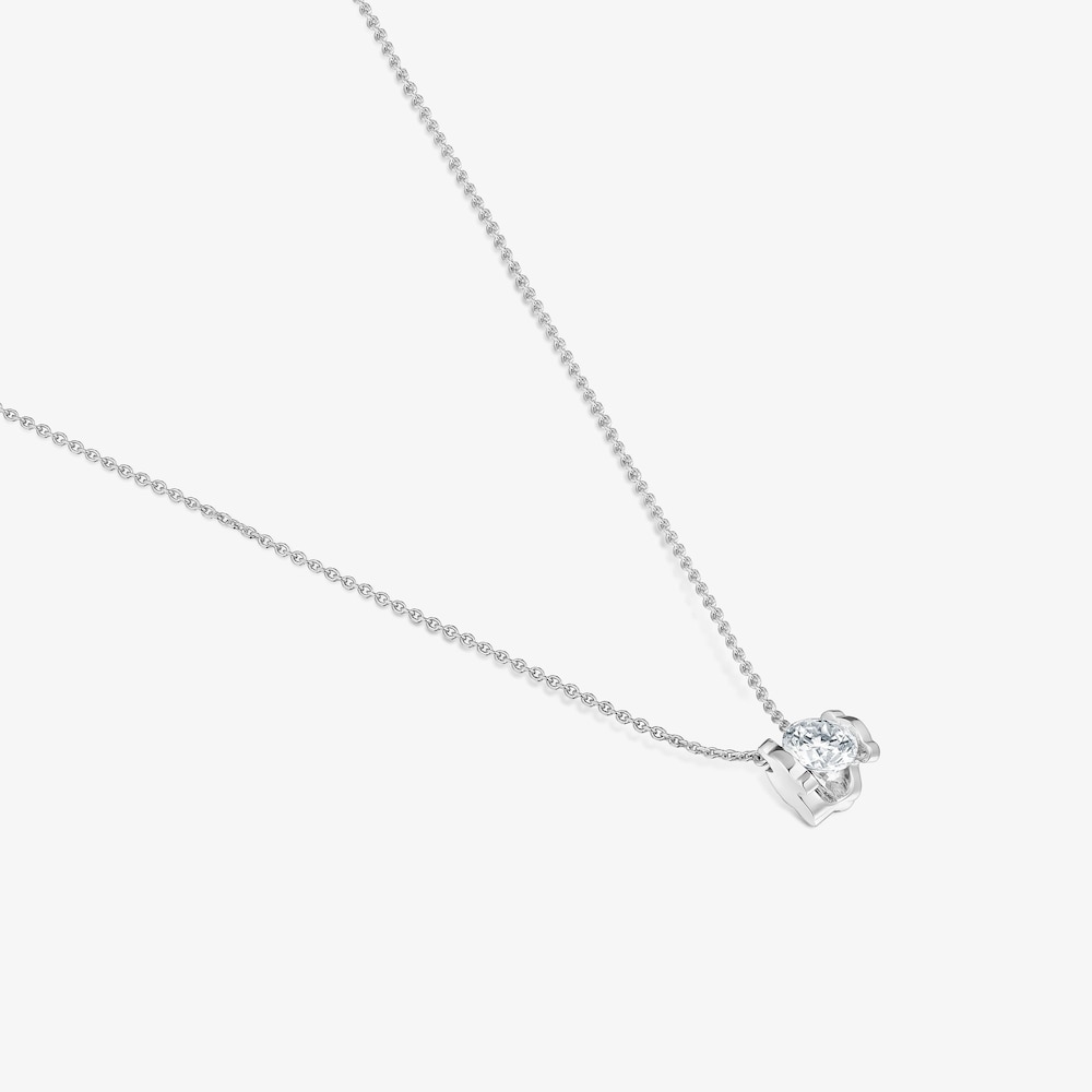 Gargantilla de platino con diamante talla brillante creado en laboratorio 0,50 ct Sweet Diamonds LGD