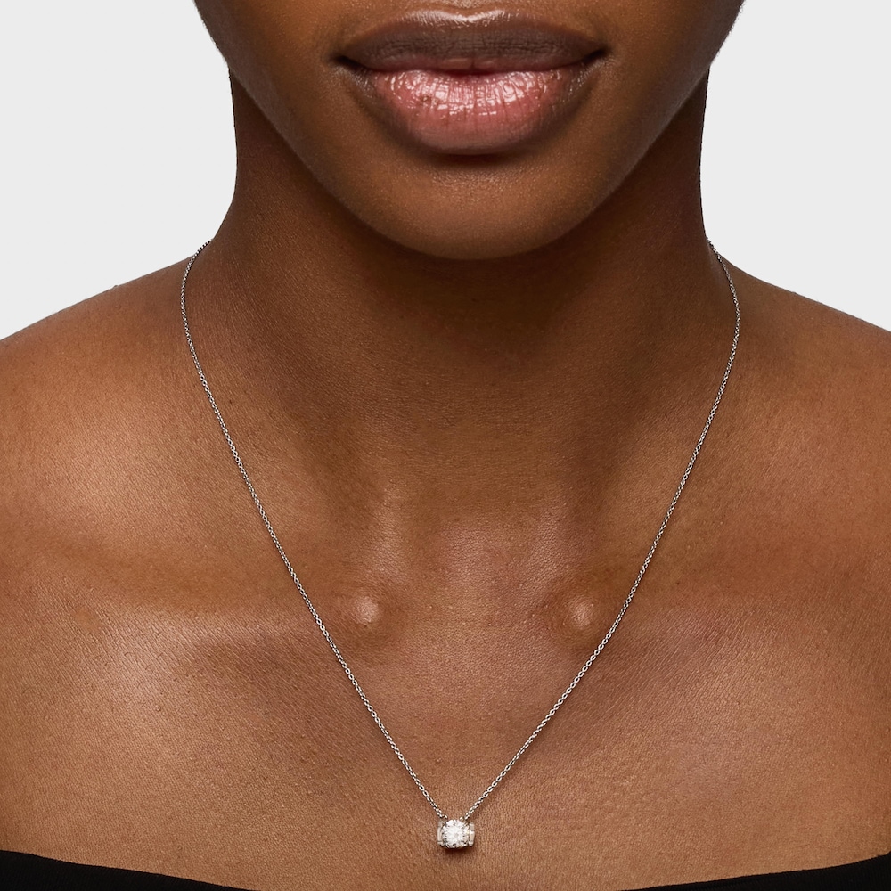 Gargantilla de platino con diamante talla brillante creado en laboratorio 0,50 ct Sweet Diamonds LGD