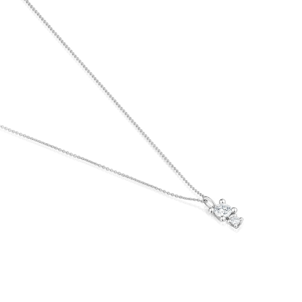 Gargantilla con motivo colgante de platino con diamantes creados en laboratorio 0,58 ct Shine LGD image number 2