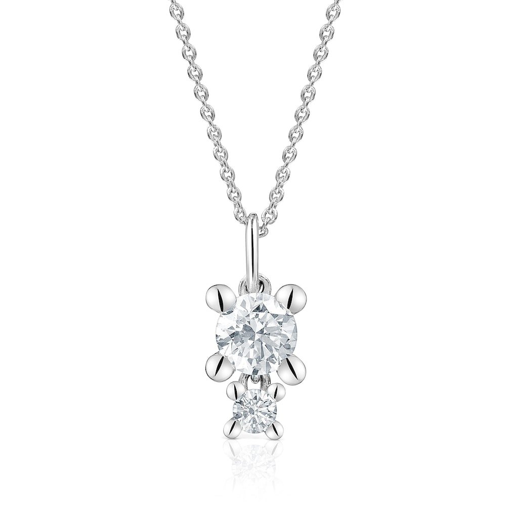 Gargantilla con motivo colgante de platino con diamantes creados en laboratorio 0,58 ct Shine LGD Gargantilla con motivo colgante de platino con diamantes creados en laboratorio 0,58 ct Shine LGD