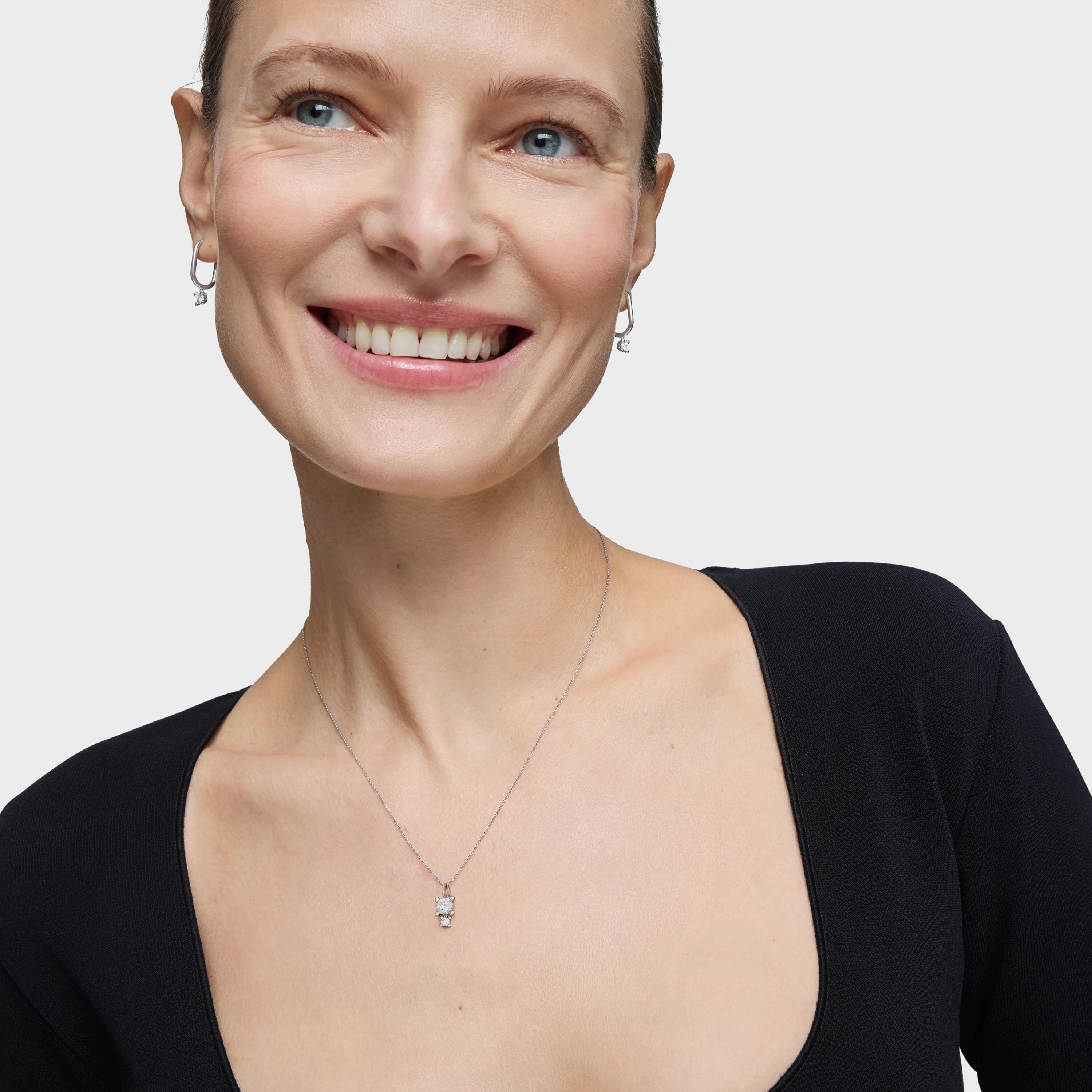 Platinum Choker with pendant motif with 0.58ct lab-grown diamonds TOUS Shine LGD