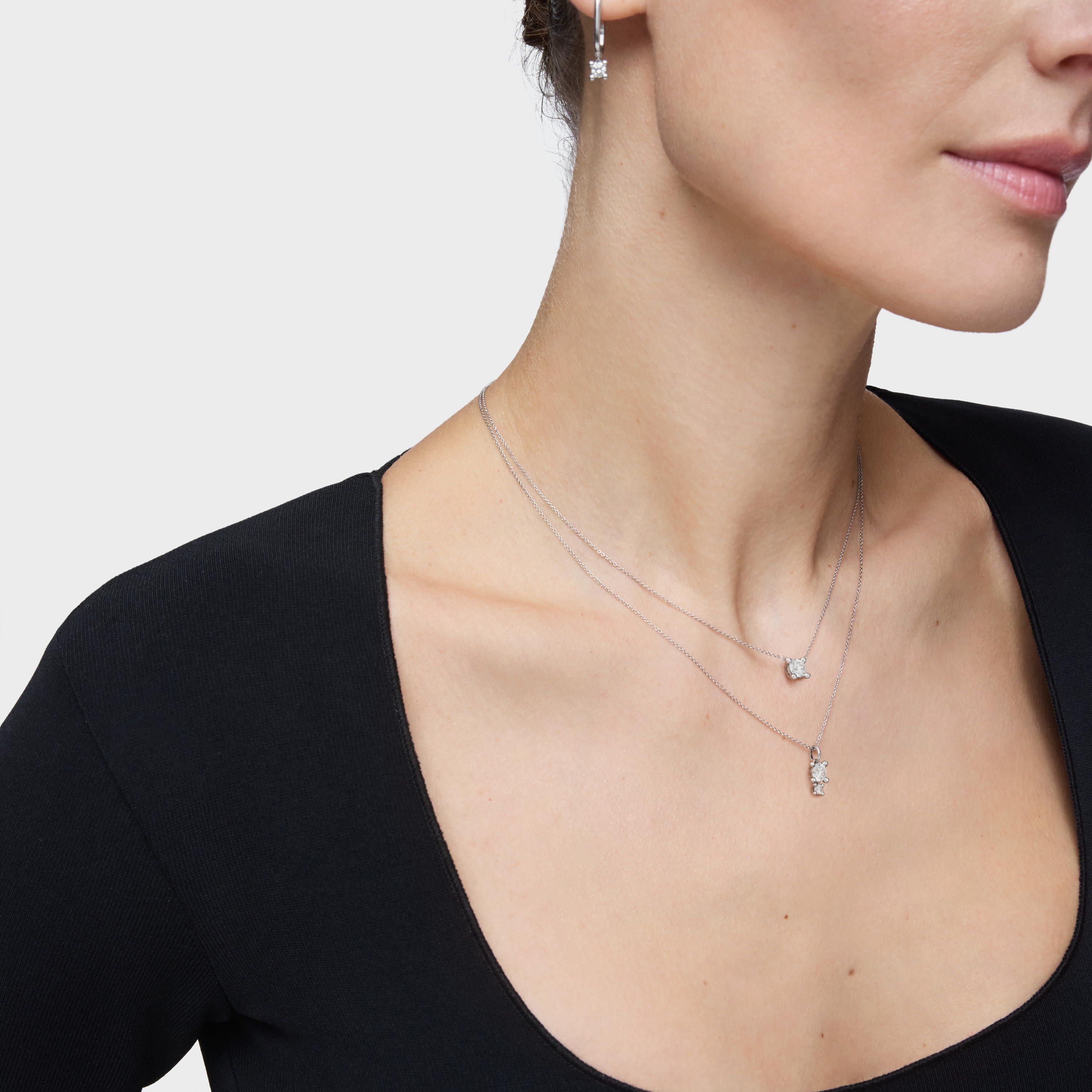 Platinum Choker with pendant motif with 0.58ct lab-grown diamonds TOUS Shine LGD