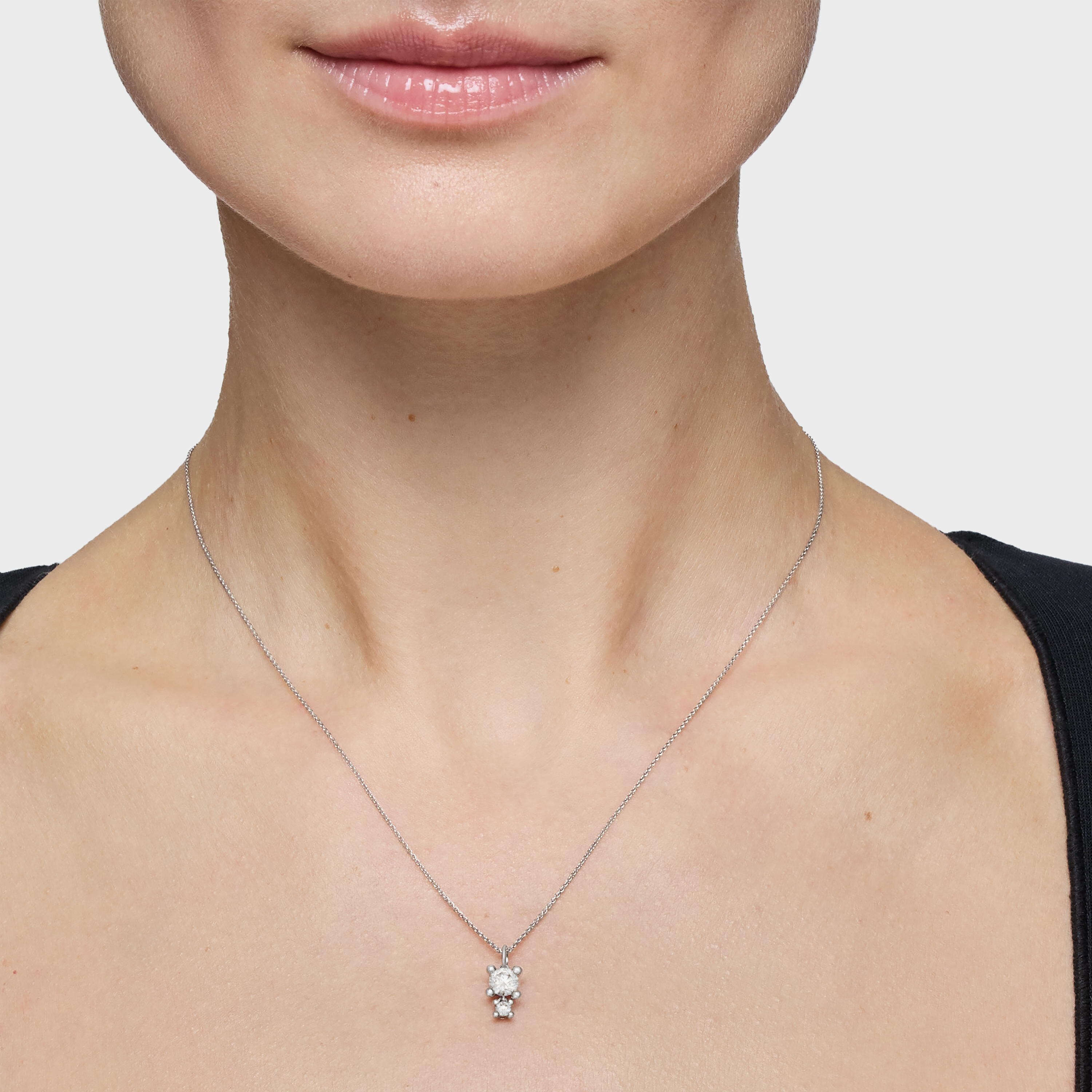 Platinum Choker with pendant motif with 0.58ct lab-grown diamonds TOUS Shine LGD