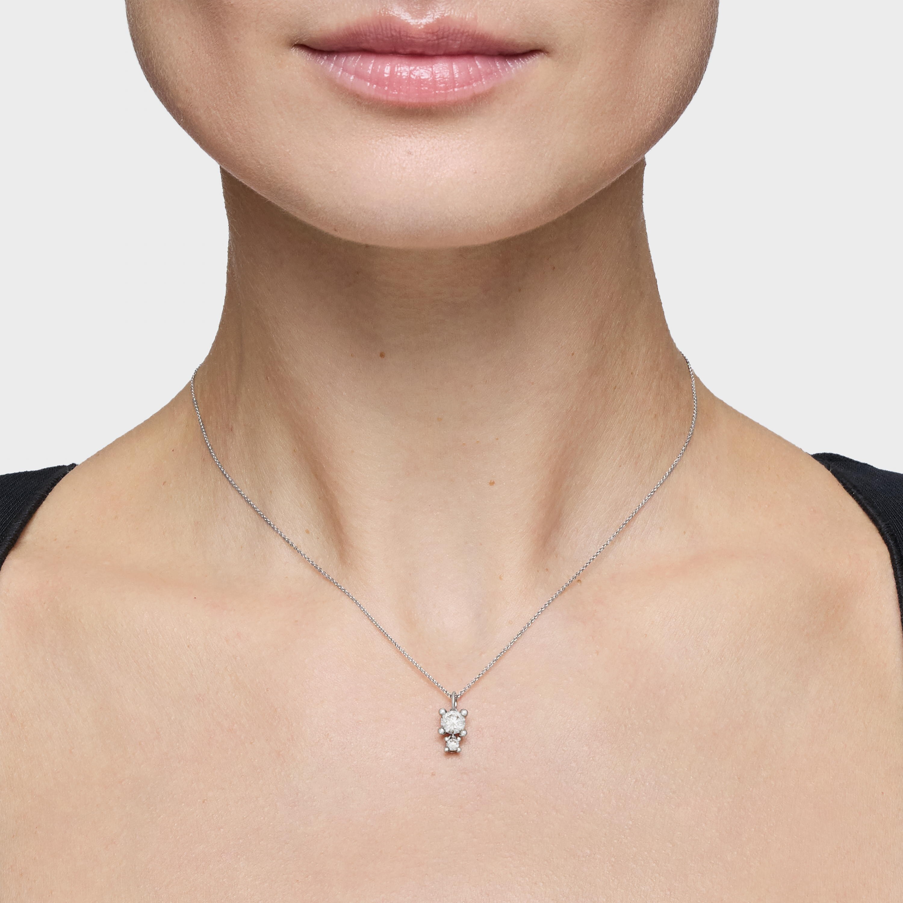 Platinum Choker with pendant motif with 0.58ct lab-grown diamonds TOUS Shine LGD