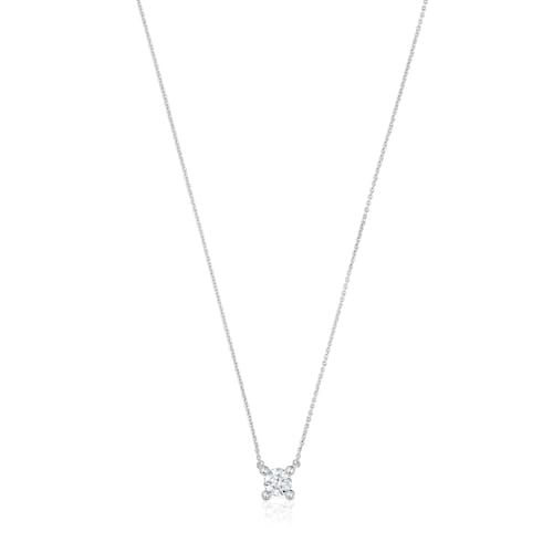 Platinový Priliehavý náhrdelník s 0,70 kt syntetickým diamantom TOUS Shine LGD