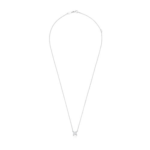 Platinový Priliehavý náhrdelník s 0,70 kt syntetickým diamantom TOUS Shine LGD