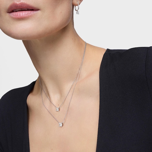 Platinový Priliehavý náhrdelník s 0,70 kt syntetickým diamantom TOUS Shine LGD