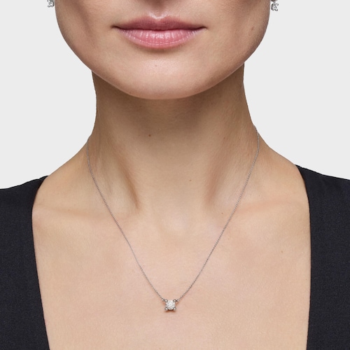 Platinový Priliehavý náhrdelník s 0,70 kt syntetickým diamantom TOUS Shine LGD