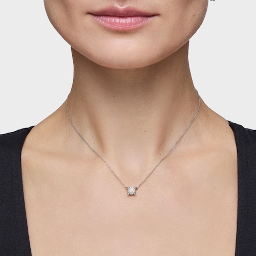 Platinový Priliehavý náhrdelník s 0,70 kt syntetickým diamantom TOUS Shine LGD