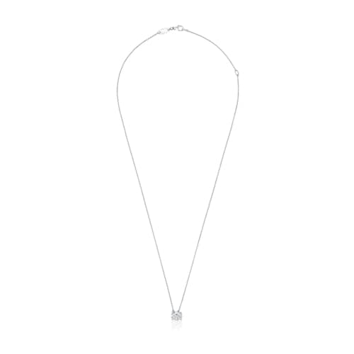 Platinový Priliehavý náhrdelník s 0,70 kt syntetickým diamantom s briliantovým výbrusom TOUS Sweet Diamonds LGD