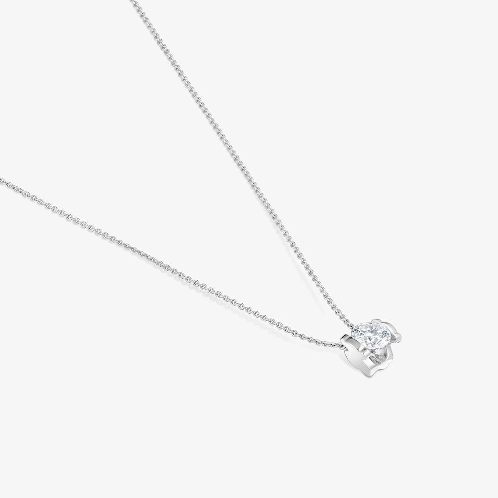 Gargantilla de platino con diamante talla brillante creado en laboratorio 0,70 ct Sweet Diamonds LGD