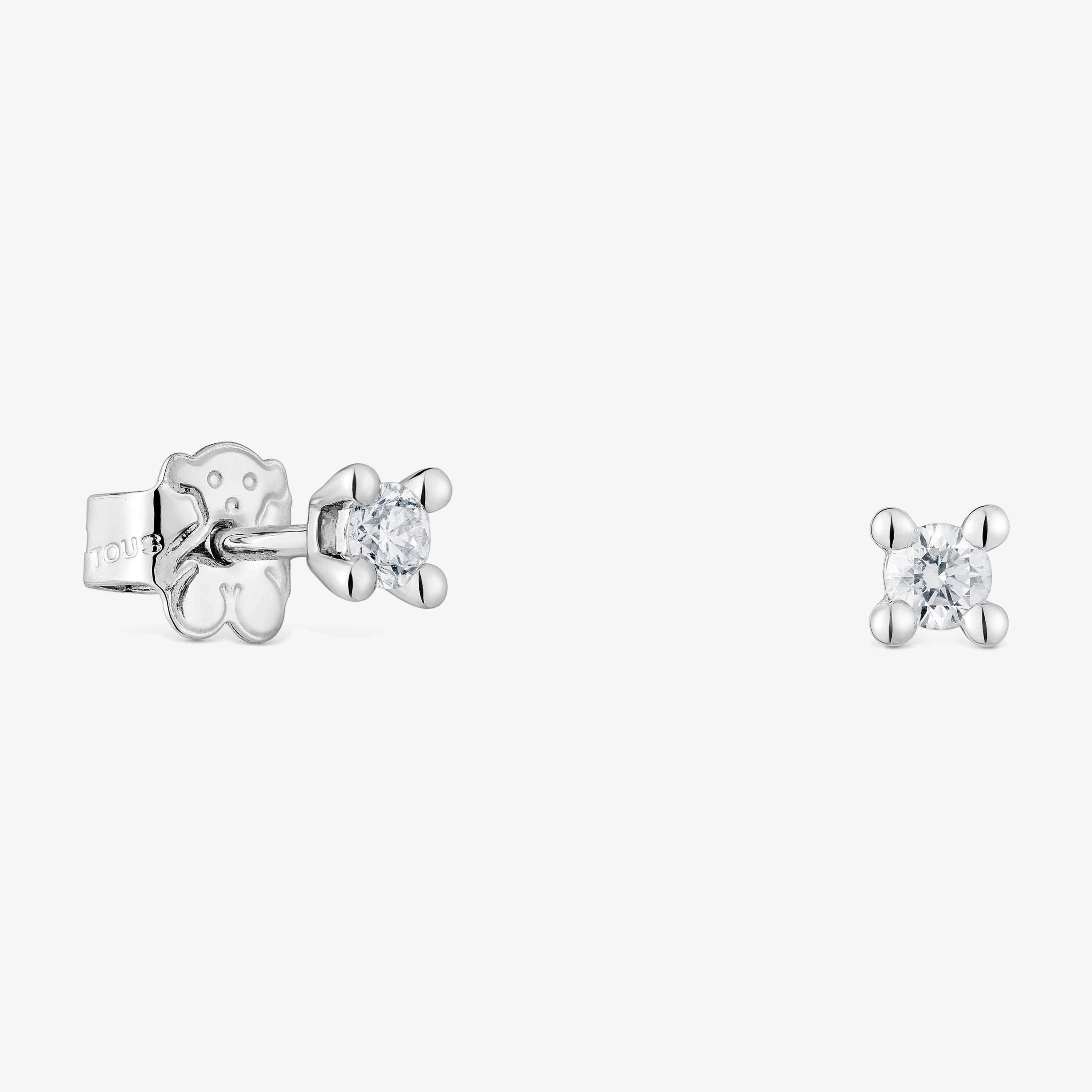 Platinum Earrings with 0.17ct lab-grown diamonds TOUS Shine LGD