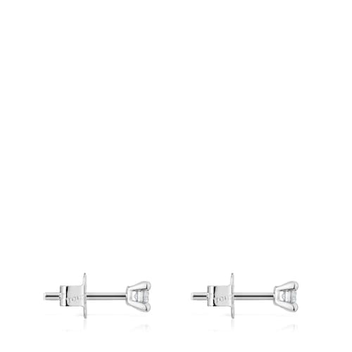 Platinum Earrings with 0,17ct lab-grown diamonds TOUS Shine LGD