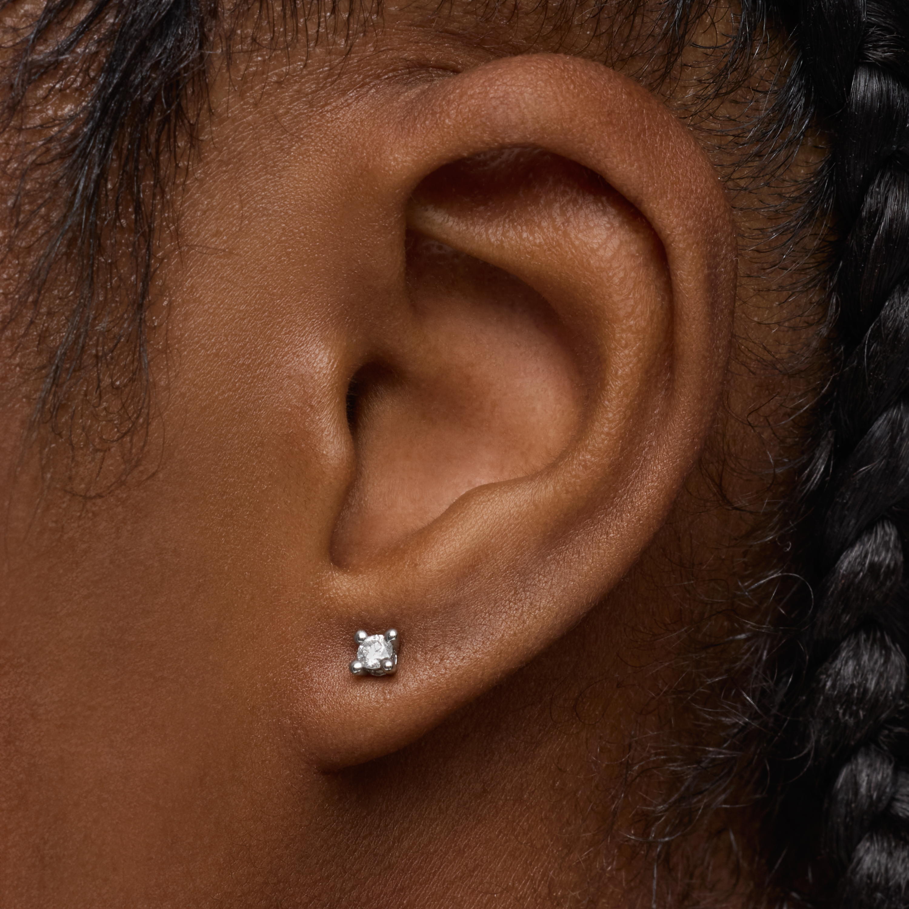 Platinum Earrings with 0.17ct lab-grown diamonds TOUS Shine LGD