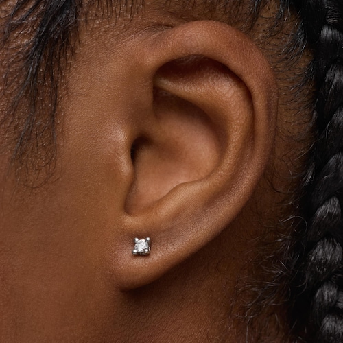 Platinum Earrings with 0,17ct lab-grown diamonds TOUS Shine LGD