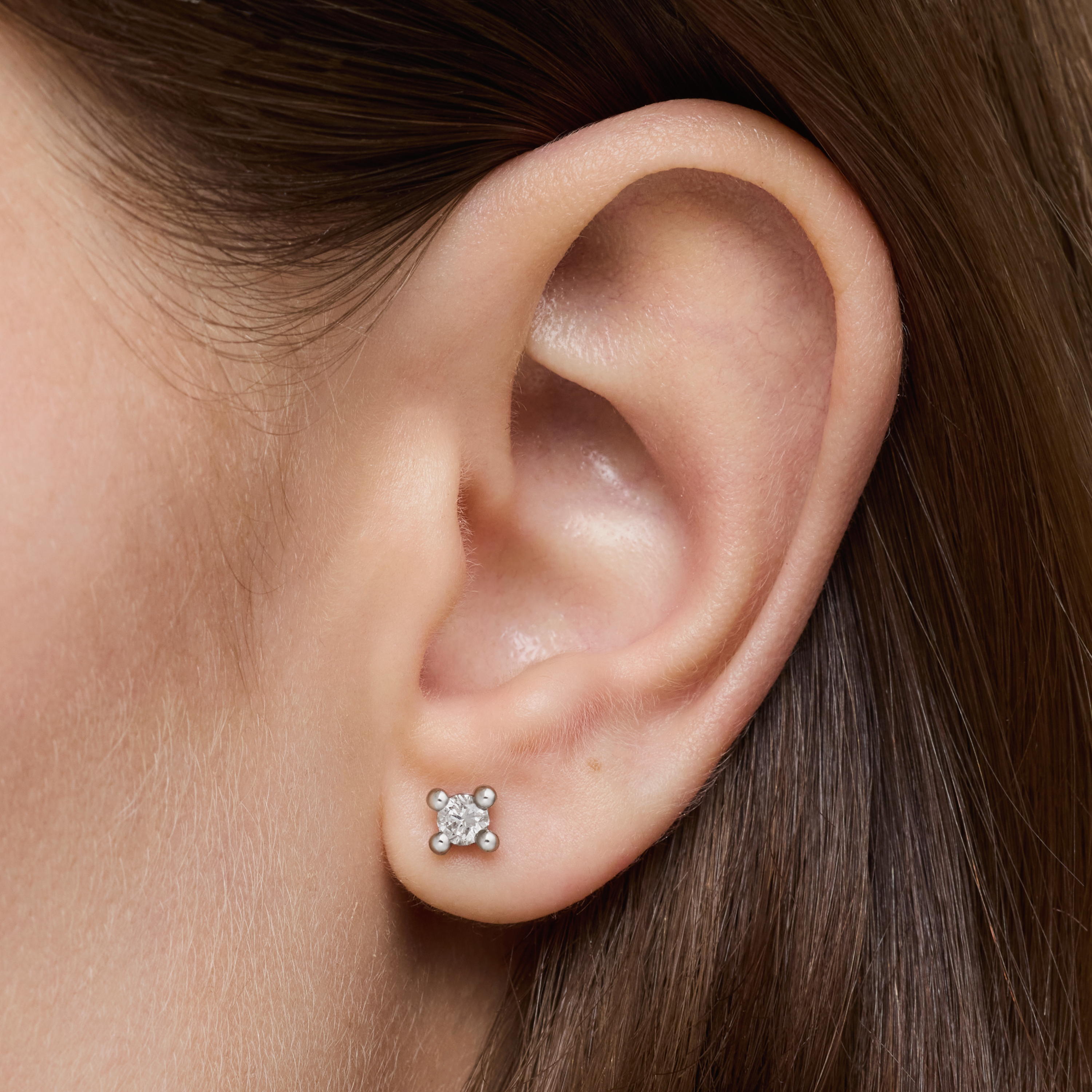 Platinum Earrings with 0.36ct lab-grown diamonds TOUS Shine LGD
