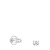 Short platinum Earrings with 0,50ct lab-grown diamonds TOUS Sweet Diamonds LGD
