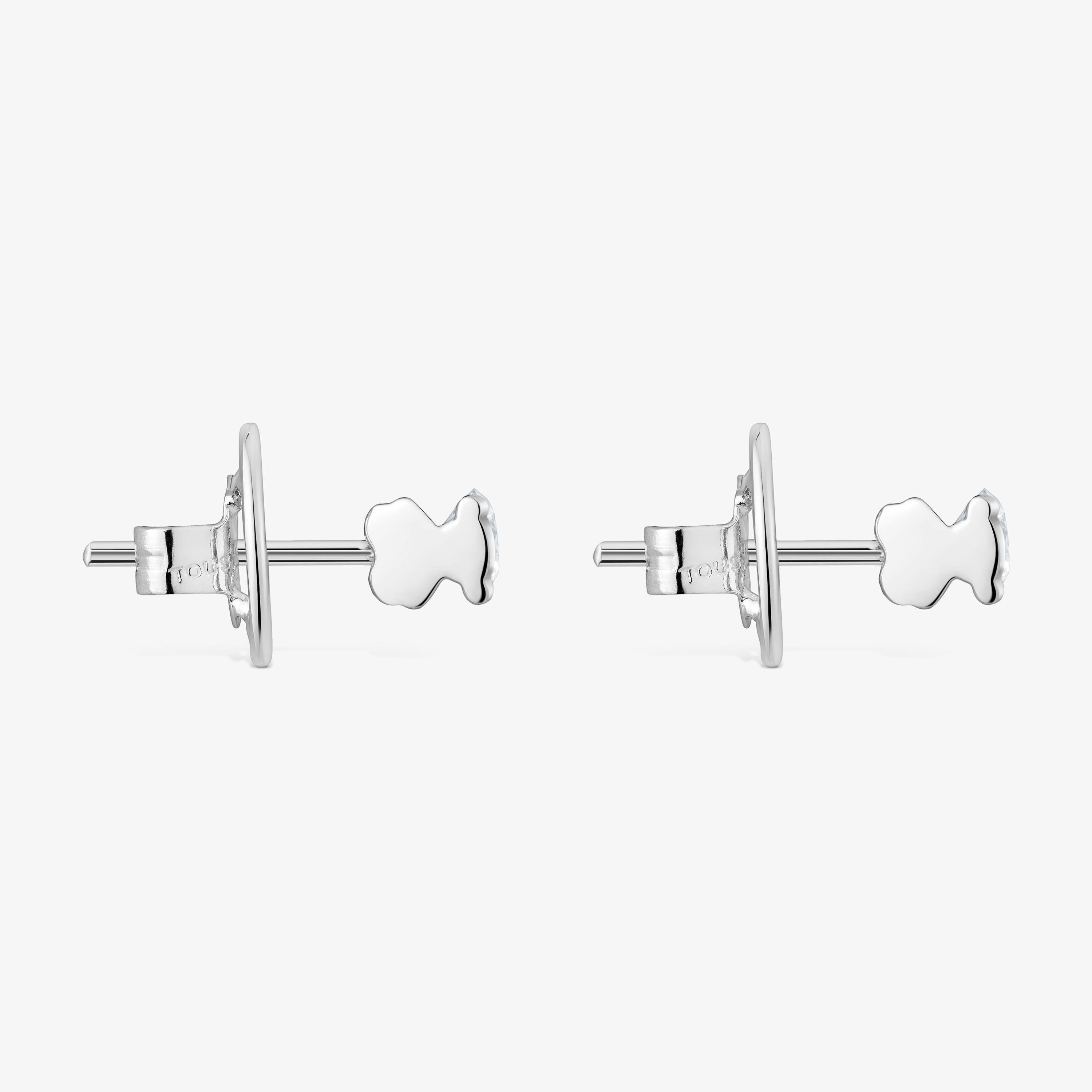 Short platinum Earrings with 0.50ct lab-grown diamonds TOUS Sweet Diamonds LGD
