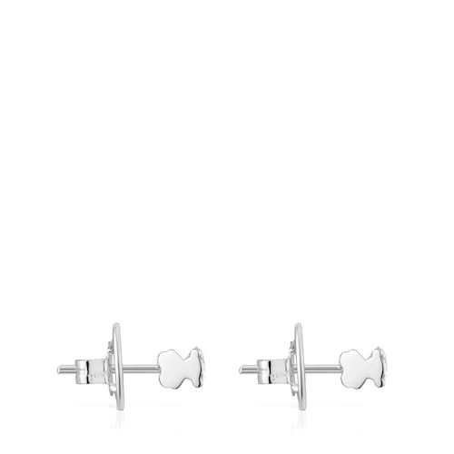 Short platinum Earrings with 0,50ct lab-grown diamonds TOUS Sweet Diamonds LGD