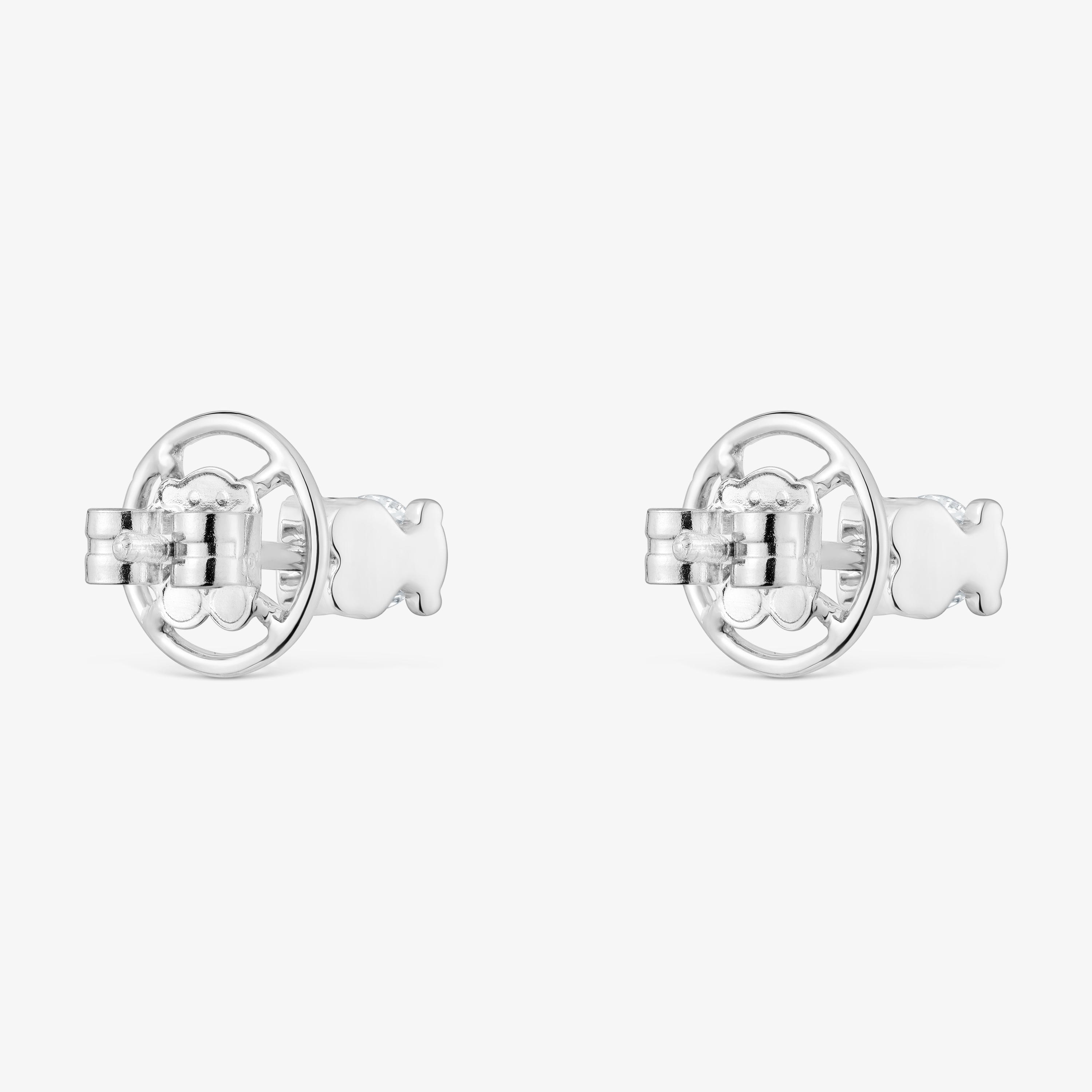 Short platinum Earrings with 0.50ct lab-grown diamonds TOUS Sweet Diamonds LGD