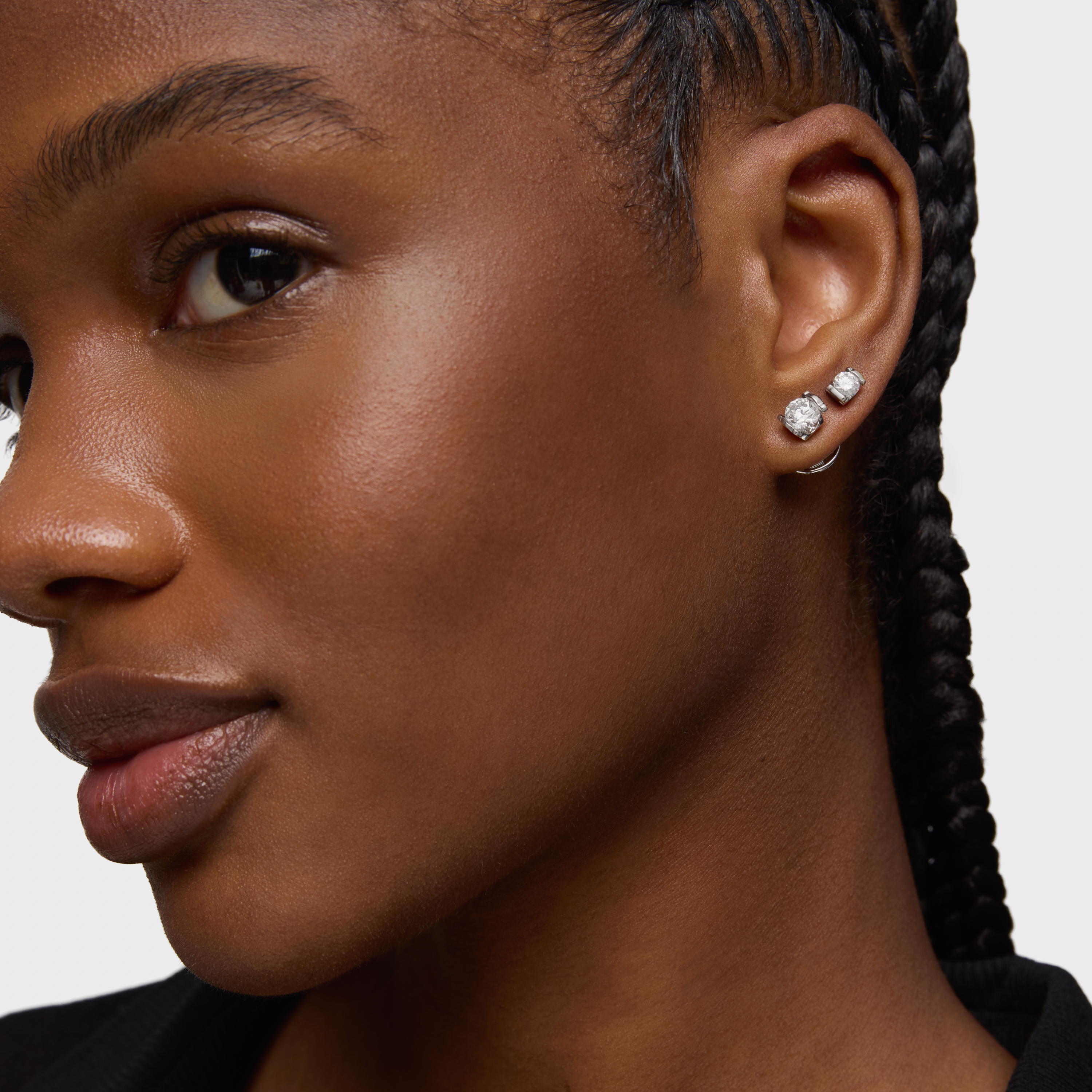 Short platinum Earrings with 0.50ct lab-grown diamonds TOUS Sweet Diamonds LGD