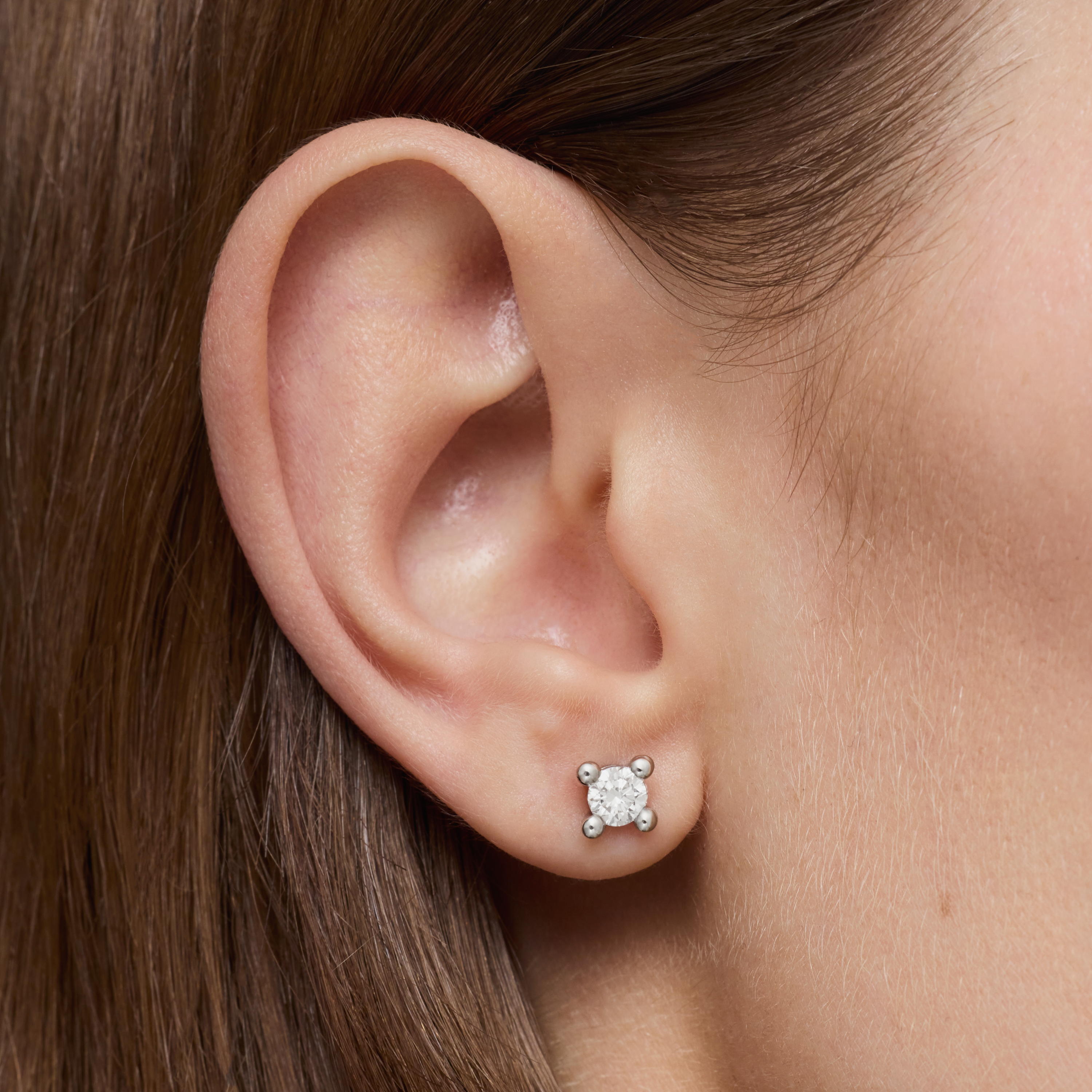 Platinum Earrings with 0.74ct lab-grown diamonds TOUS Shine LGD