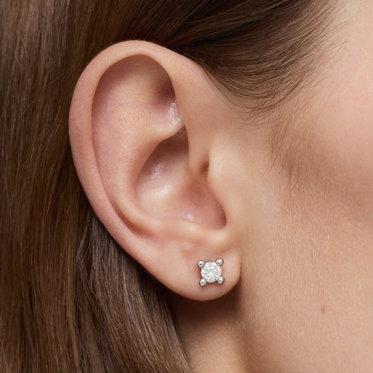 Platinum Earrings with 0,74ct lab-grown diamonds TOUS Shine LGD