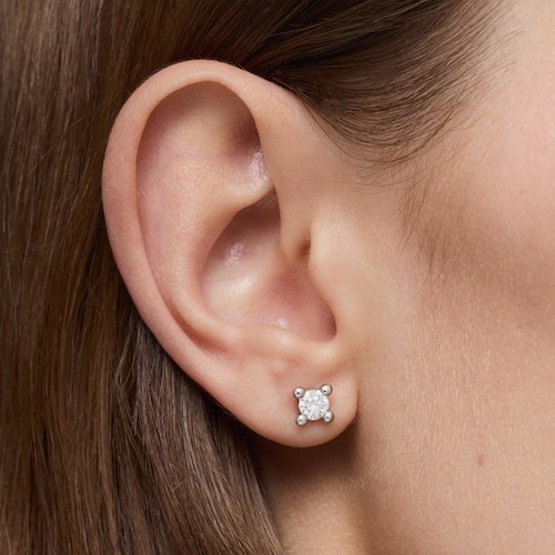 Platinum Earrings with 0,74ct lab-grown diamonds TOUS Shine LGD