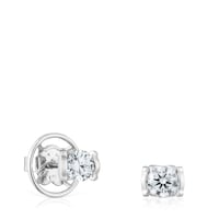 Short platinum Earrings with 1,00ct lab-grown diamonds TOUS Sweet Diamonds LGD
