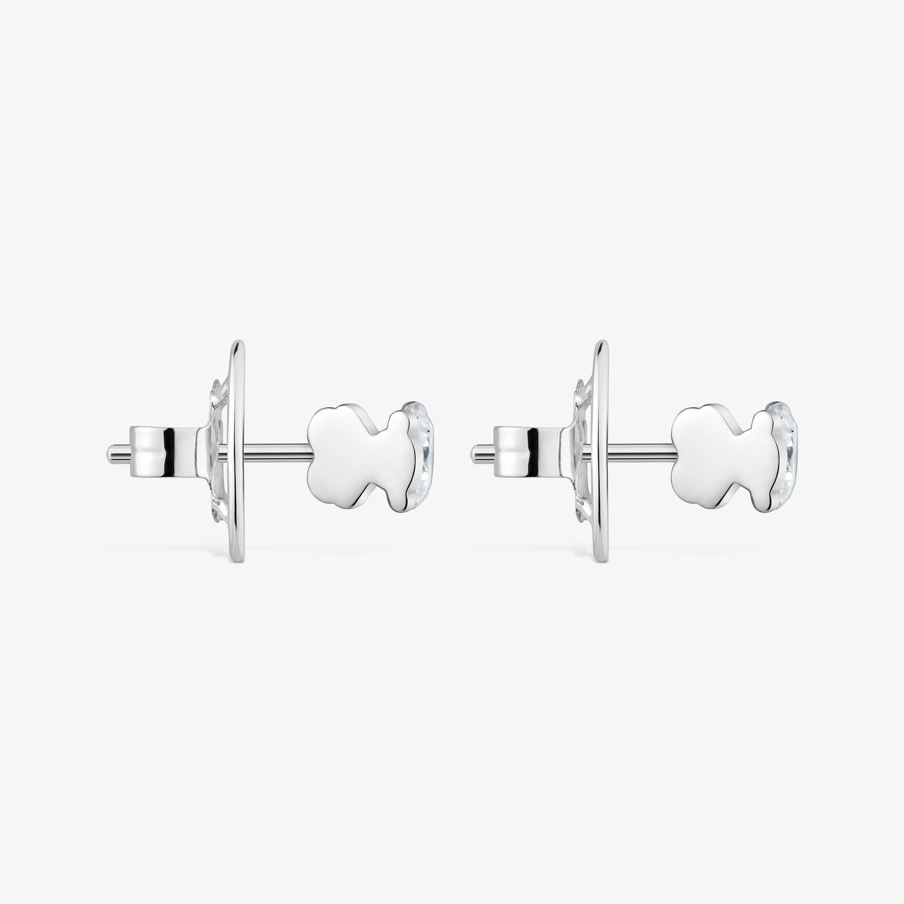 Short platinum Earrings with 1.00ct lab-grown diamonds TOUS Sweet Diamonds LGD