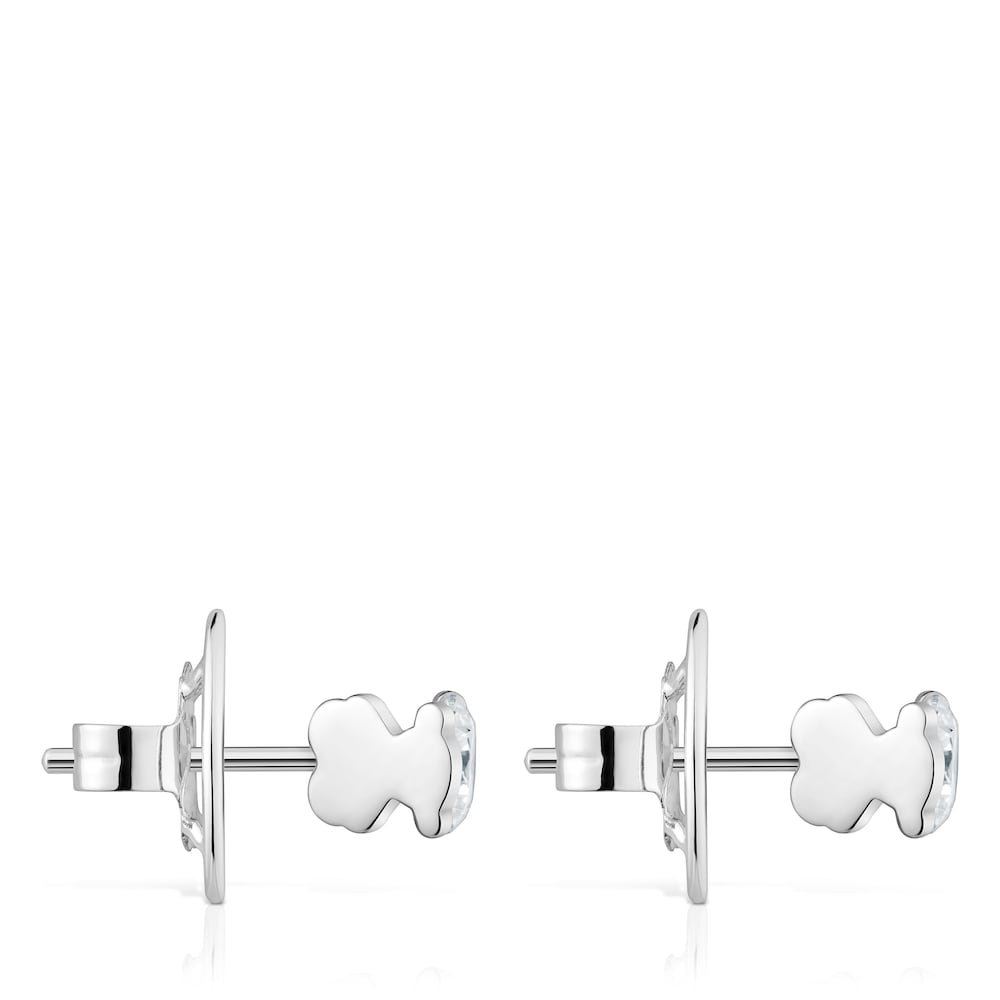 Pendientes cortos de platino con diamantes creados en laboratorio 1,00 ct Sweet Diamonds LGD image number 1