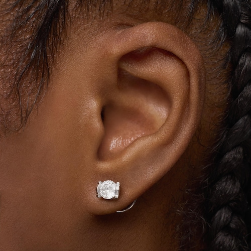 Short platinum Earrings with 1,00ct lab-grown diamonds TOUS Sweet Diamonds LGD