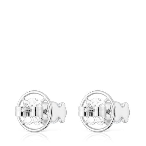 Krátke platinové Náušnice s 1,40 kt syntetickými diamantmi TOUS Sweet Diamonds LGD