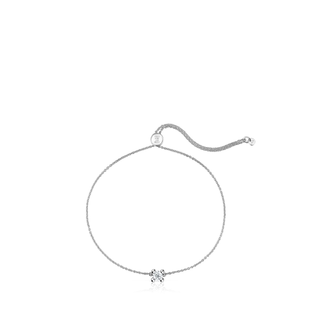 Platinum chain Bracelet with lab-grown diamond TOUS Shine LGD