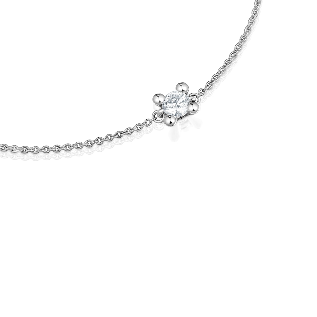 Platinum chain Bracelet with lab-grown diamond TOUS Shine LGD