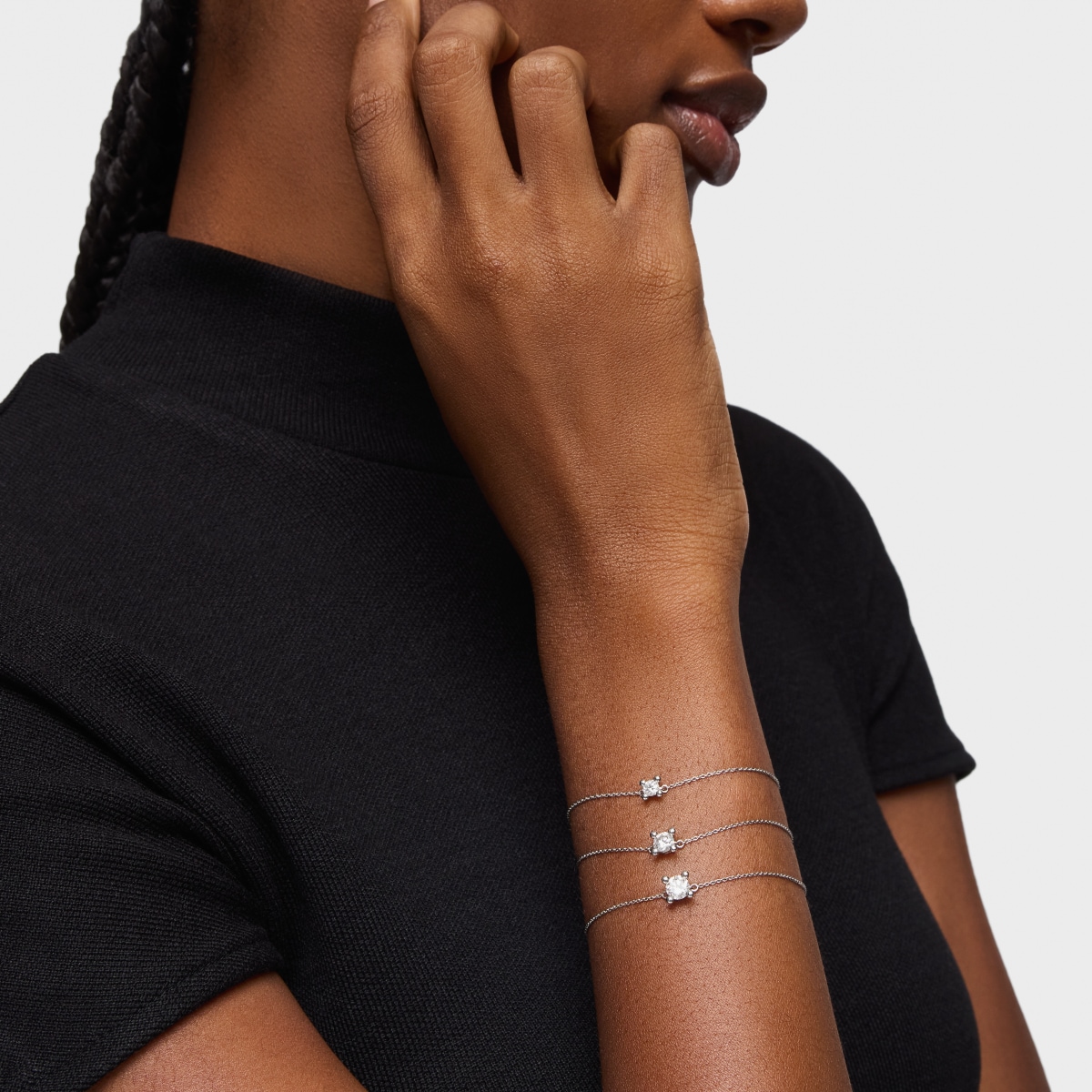 Platinum chain Bracelet with lab-grown diamond TOUS Shine LGD