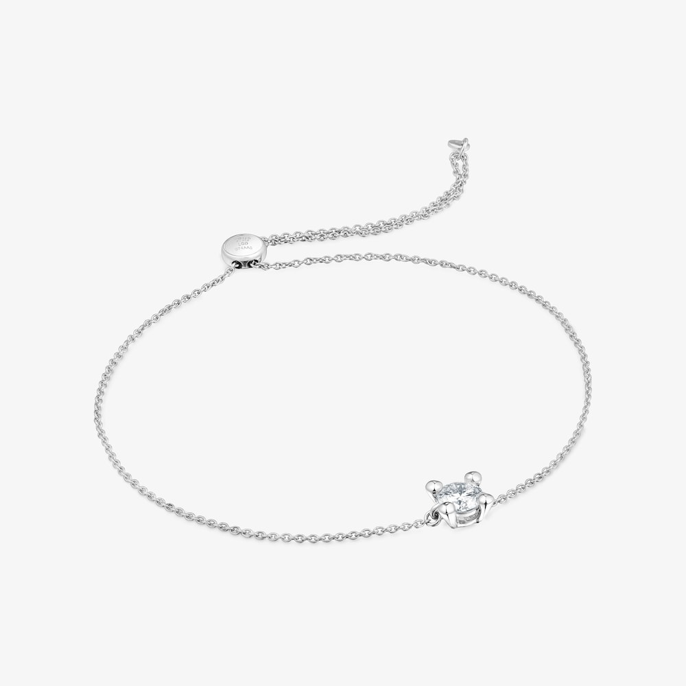 Bracelet cha&icirc;ne en platine avec diamant cr&eacute;&eacute; en laboratoire 0,50&nbsp;ct TOUS Shine LGD