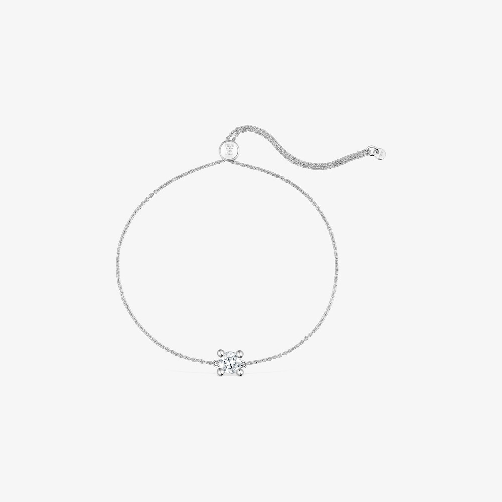 Bracelet cha&icirc;ne en platine avec diamant cr&eacute;&eacute; en laboratoire 0,50&nbsp;ct TOUS Shine LGD