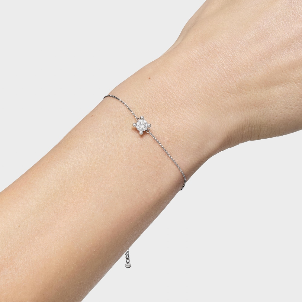 Bracelet cha&icirc;ne en platine avec diamant cr&eacute;&eacute; en laboratoire 0,50&nbsp;ct TOUS Shine LGD