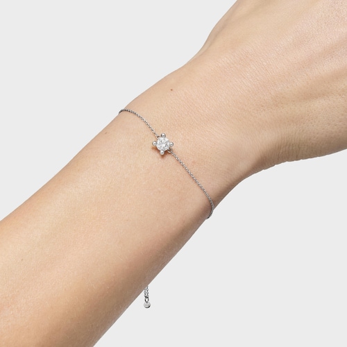 Pulsera cadena de platino con diamante creado en laboratorio 0,50 ct Shine LGD