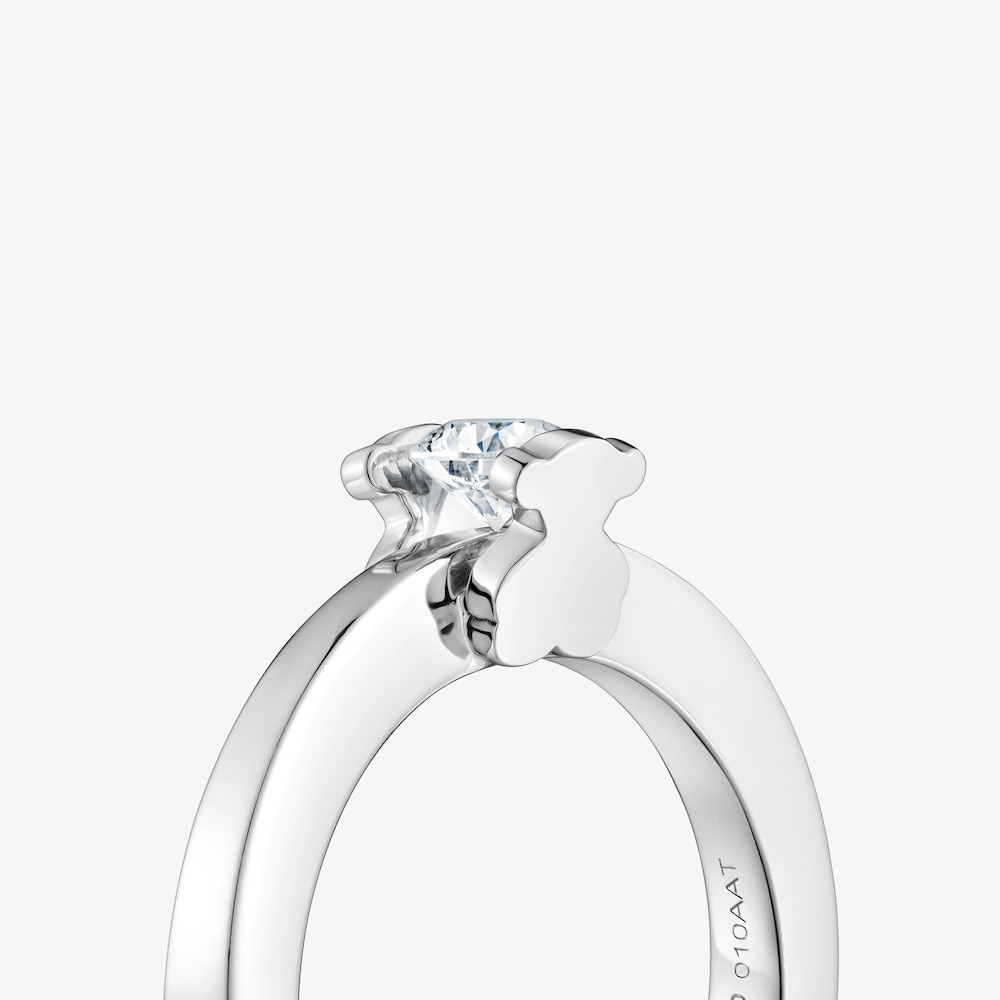 Anillo solitario de platino con diamante creado en laboratorio 0,25 ct Sweet Diamonds LGD