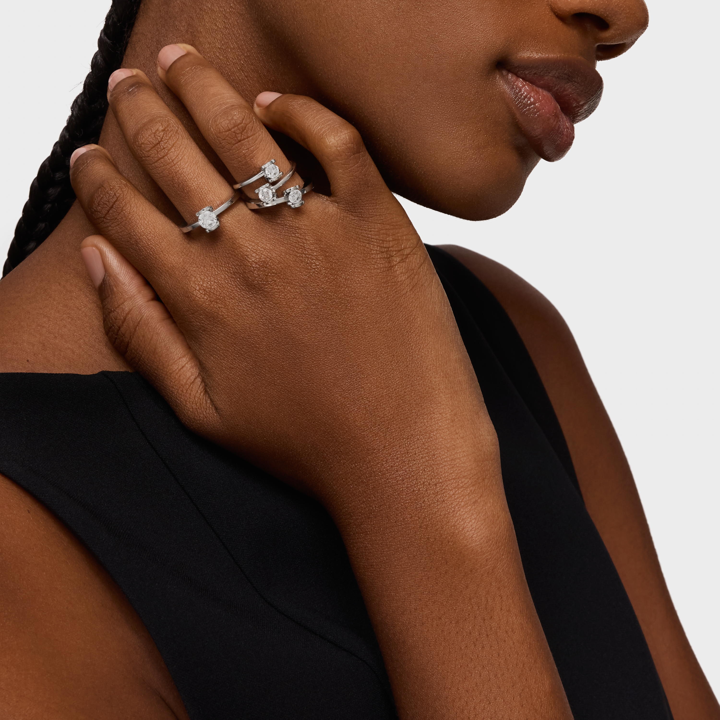 Platinum solitaire Ring with 0.25ct lab-grown diamond TOUS Sweet Diamonds LGD