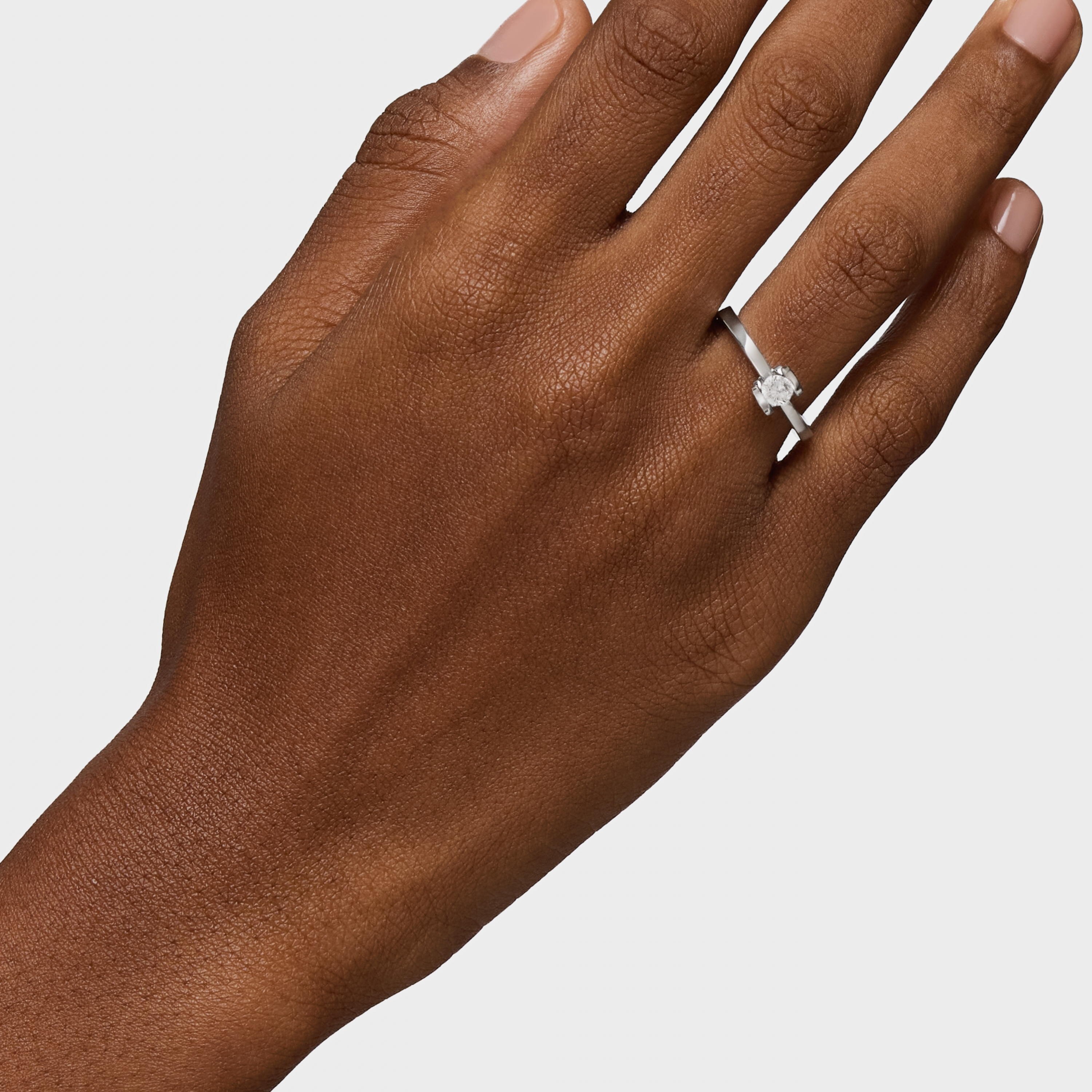 Platinum solitaire Ring with 0.25ct lab-grown diamond TOUS Sweet Diamonds LGD